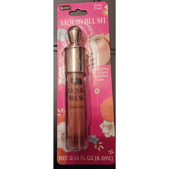 B Color Liquid Blush Coral Crush NEW .15 fl oz. Long Lasting Color - Picture 1 of 3